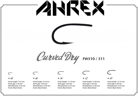 Ahrex FW510 - Curved Dry Fly i gruppen Krok & Småplock / Krok / Flugbindningskrok hos Fishline (AFW510-18r)