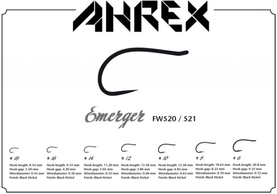 Ahrex FW521 - Emerger - Barbless i gruppen Krok & Småplock / Krok / Flugbindningskrok hos Fishline (AFW521-8r)