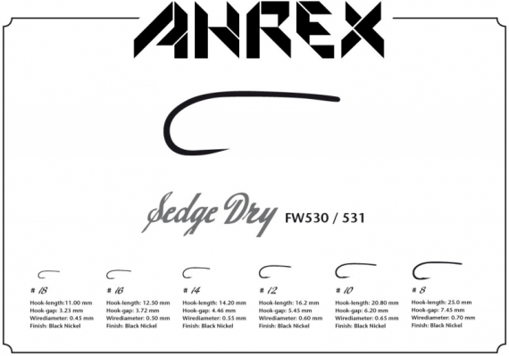 Ahrex FW530 - Sedge Dry i gruppen Krok & Småplock / Krok / Flugbindningskrok hos Fishline (AFW530-8r)