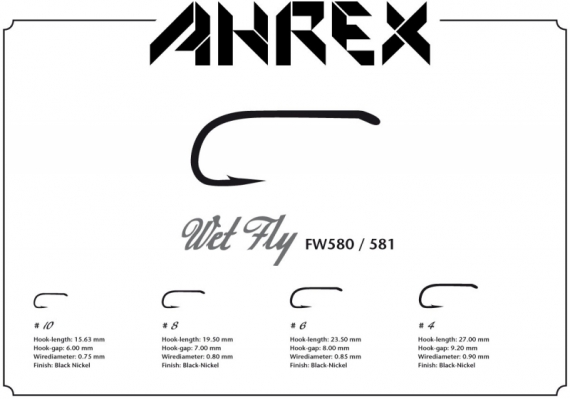 Ahrex FW580 - Wet Fly i gruppen Krok & Småplock / Krok / Flugbindningskrok hos Fishline (AFW580-8r)