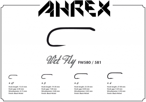 Ahrex FW581 - Wet Fly - Barbless i gruppen Krok & Småplock / Krok / Flugbindningskrok hos Fishline (AFW581-8r)