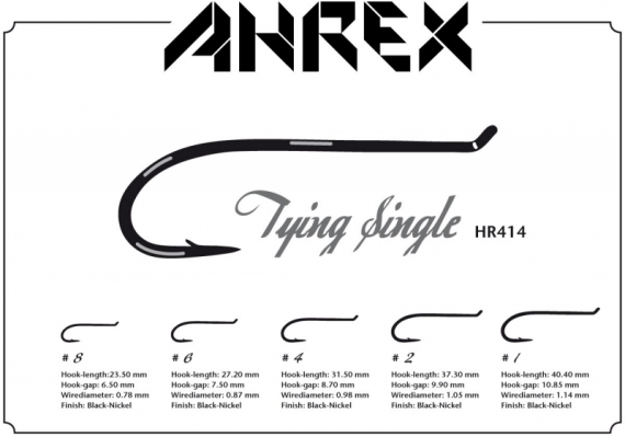 Ahrex HR414 - Tying Single i gruppen Krok & Småplock / Krok / Flugbindningskrok hos Fishline (AHR414-8r)