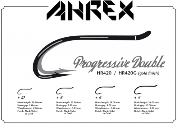 Ahrex HR420 - Progressive Double i gruppen Krok & Småplock / Krok / Flugbindningskrok hos Fishline (AHR420-8r)