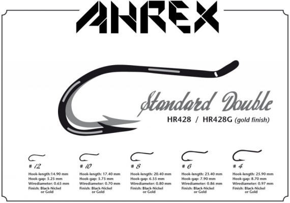 Ahrex HR428G - Tying Double Gold Finish i gruppen Krok & Småplock / Krok / Flugbindningskrok hos Fishline (AHR428G-8r)