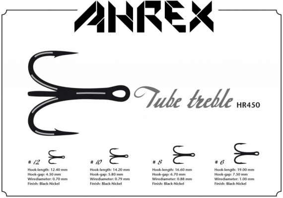 Ahrex HR450 - Tube Treble i gruppen Krok & Småplock / Flugbindning / Flugbindningsmaterial / Tubkrok hos Fishline (AHR450-8r)