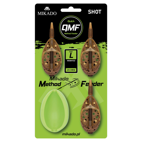 Mikado Method Feeder Shot Q.M.F. Set L i gruppen Krok & Småplock / Riggtillbehör / Feeders hos Fishline (AMFS-QMF-3L-SETB)