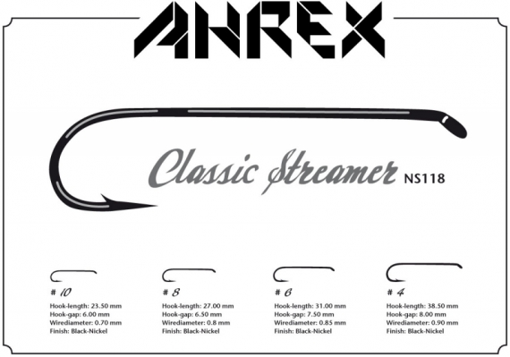 Ahrex NS118 - Classic Streamer D/E i gruppen Krok & Småplock / Krok / Flugbindningskrok hos Fishline (ANS118-8r)