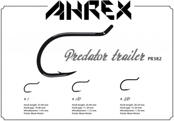 Ahrex PR382 - Predator Trailer Hook, Barbed i gruppen Krok & Småplock / Krok / Flugbindningskrok hos Fishline (APR382-2_0r)
