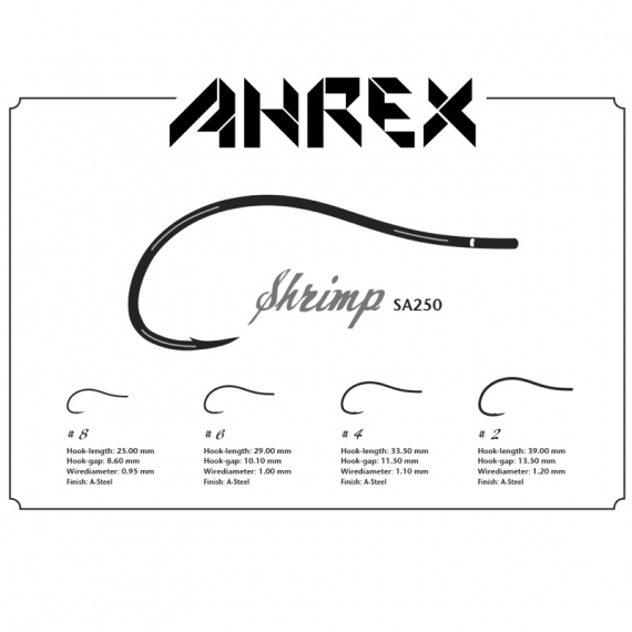 Ahrex SA250 SA Shrimp i gruppen Krok & Småplock / Krok / Flugbindningskrok hos Fishline (ASA250-2r)