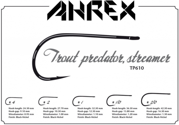 Ahrex TP610 - Trout Predator Streamer i gruppen Krok & Småplock / Krok / Flugbindningskrok hos Fishline (ATB610-4r)