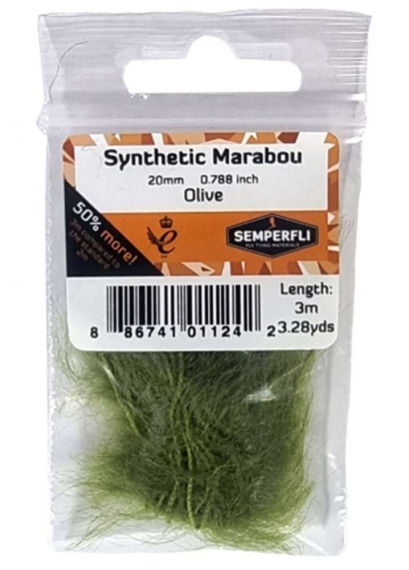 Semperfli Synthetic Marabou 20mm i gruppen Krok & Småplock / Flugbindning / Flugbindningsmaterial / Övriga Syntetmaterial hos Fishline (BMAR000BLKr)
