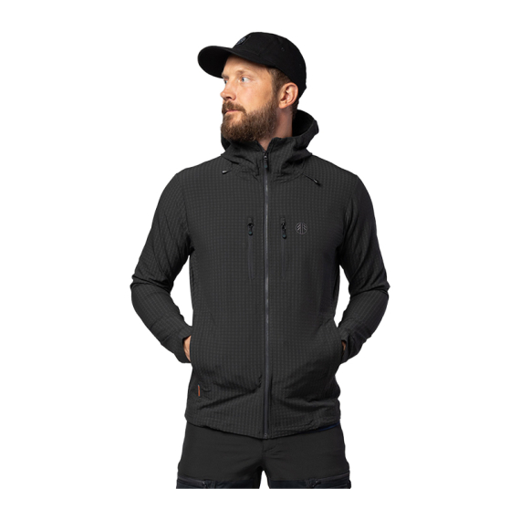 Beyond Nordic BN106 M\'s Tech Fleece Hoodie Off Black i gruppen Kläder & Skor / Kläder / Tröjor / Fleecetröjor hos Fishline (BN106-M-BLACK-Lr)