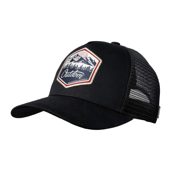Beyond Nordic BN215 Great Outdoor Trucker Cap G-Black i gruppen Kläder & Skor / Kepsar & Huvudbonader / Kepsar / Truckerkepsar hos Fishline (BN215-G-BLACK-OS)