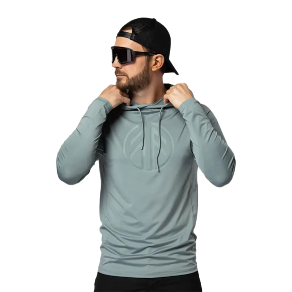 Beyond Nordic BN220 M\'s LS Sunblock Hoodie Green Milieu i gruppen Kläder & Skor / Kläder / Tröjor / Hoodies hos Fishline (BN220-M-GREEN-Lr)