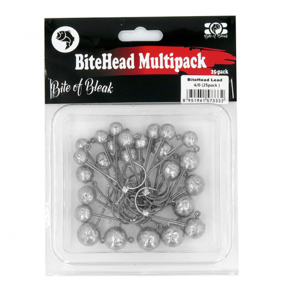 Bite Of Bleak Bitehead Mix Multi-pack (25-Pack) - 4/0 i gruppen Krok & Småplock / Jiggskallar / Runda Jiggskallar hos Fishline (BOB-00-0631)