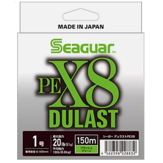 Seaguar Dulast PEX8 Flash Green 150m i gruppen Fiskelinor / Flätlinor & Superlinor hos Fishline (BOB-00-SEAGUAR-0110r)