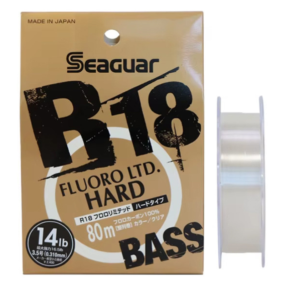 Seaguar R18 Fluoro LTD Hard Bass 80m i gruppen Fiskelinor / Fluorocarbonlinor hos Fishline (BOB-00-SEAGUAR-0140r)