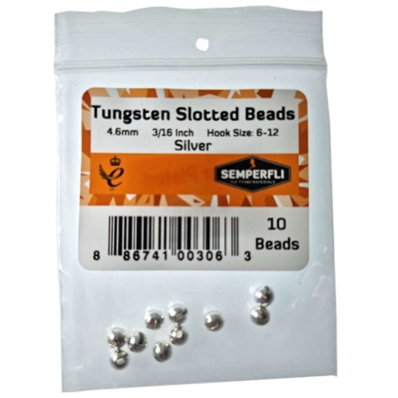 Semperfli Tungsten Slotted Beads 1,5mm - Silver i gruppen Krok & Småplock / Flugbindning / Flugbindningsmaterial / Förtyngning hos Fishline (BTBD015SLV)