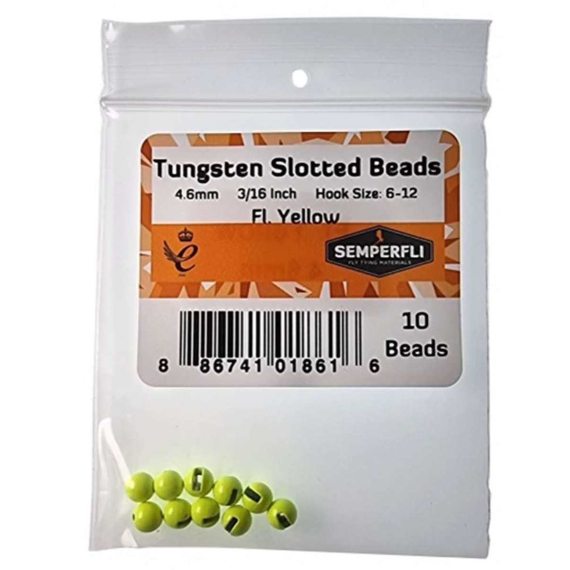Semperfli Tungsten Slotted Beads 4,6mm - Fl Yellow i gruppen Krok & Småplock / Flugbindning / Flugbindningsmaterial / Förtyngning hos Fishline (BTBD046FYL)