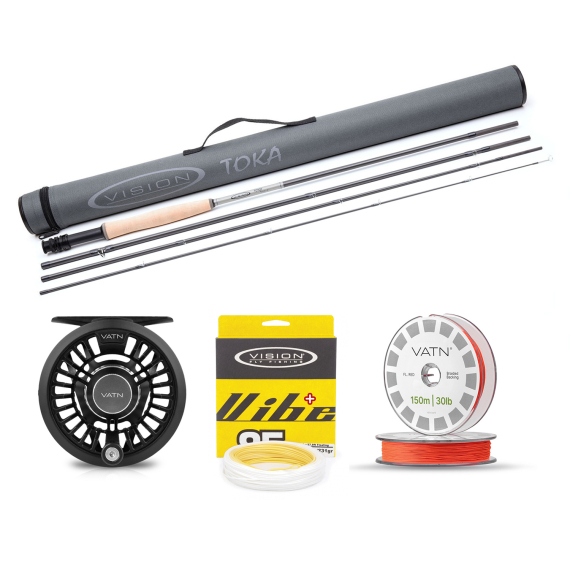 Vision Toka / Vibe 85+ Flugset - 8\' #4 i gruppen Fiskeset / Flugfiskeset / Flugfiskeset Enhands hos Fishline (BUNDLE_VTO4804_V85)