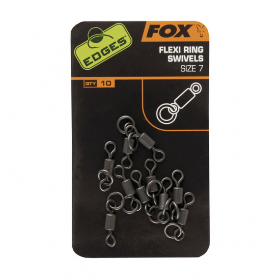 Fox Edges Flexi Ring Swivel Size 7 10-pack i gruppen Krok & Småplock / Riggtillbehör / Rig Rings hos Fishline (CAC528)