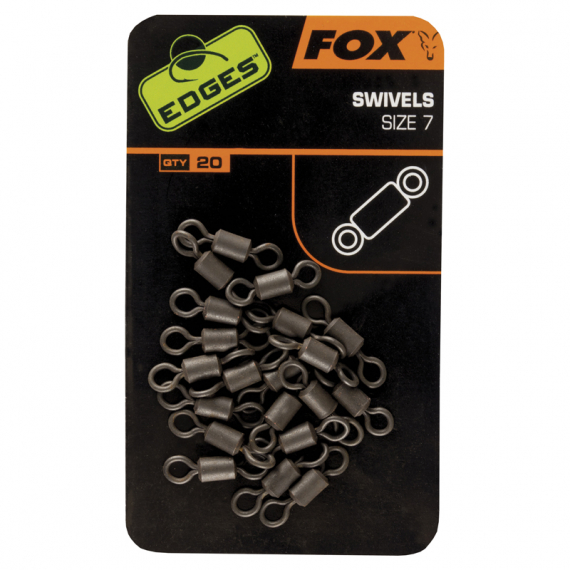 Fox Edges Swivels Standard Size 7, 20-pack i gruppen Krok & Småplock / Lekande / Enkellekande hos Fishline (CAC533)