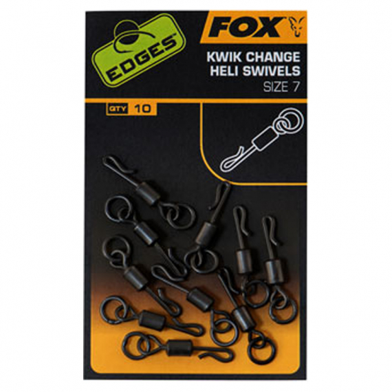 Fox Edges Kwik Change Heli Swivels (10-pack) Size 7 i gruppen Krok & Småplock / Lekande / Enkellekande hos Fishline (CAC700)