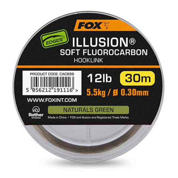 Fox Edges Illusion Soft Fluorocarbon Hooklink 30m i gruppen Krok & Småplock / Riggtillbehör / Övriga Riggtillbehör hos Fishline (CAC898r)