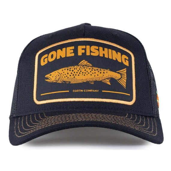 SQRTN Trout Trucker Cap Black i gruppen Kläder & Skor / Kepsar & Huvudbonader / Kepsar / Truckerkepsar hos Fishline (CAP-331-OSFA)