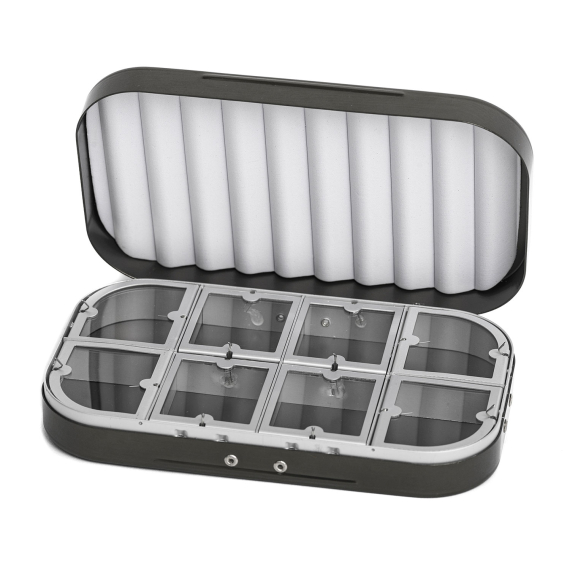 Aluminium box 8 compartments - Grey i gruppen Förvaring / Boxar & Lådor / Flugaskar hos Fishline (CH-304)