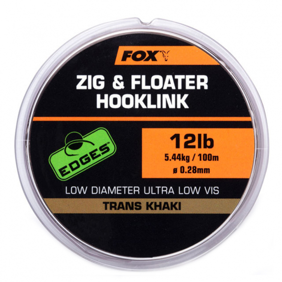 Fox Zig and Floater Hooklink Trans Khaki i gruppen Krok & Småplock / Tafsar & Tafsmaterial / Tafsmaterial / Tafsmaterial Nylon hos Fishline (CML168r)