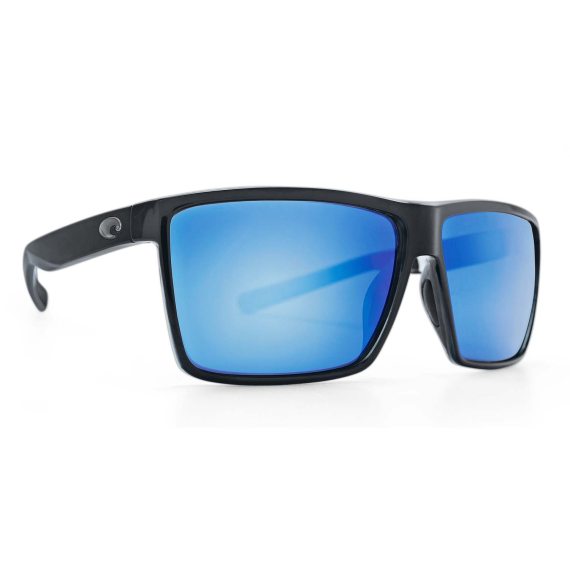 Costa Rincon Shiny Black (Glas) - Blue Mirror 580G i gruppen Kläder & Skor / Solglasögon / Polariserade Solglasögon hos Fishline (CO-RIN11-OBMGLP)