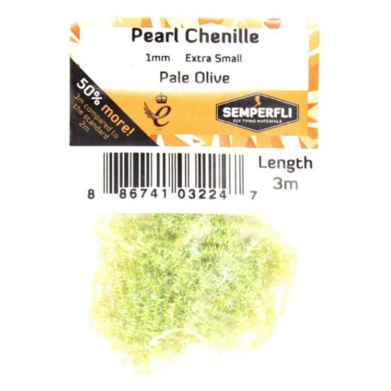 Semperfli Pearl Chenille 1mm - Pale Olive i gruppen Krok & Småplock / Flugbindning / Flugbindningsmaterial / Garn & Chenille hos Fishline (CPSC001POL)