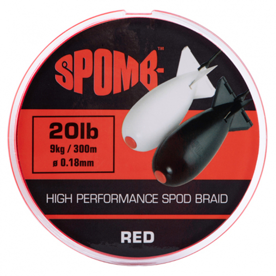Spomb Braid 300m 9kg/20lb 0.18mm Red i gruppen Fiskelinor / Flätlinor & Superlinor hos Fishline (DBL001)