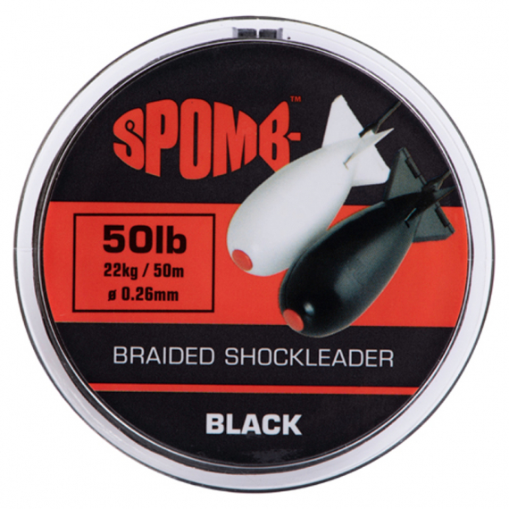 Spomb Braided Leader 22kg/50lb 50m Black i gruppen Fiskelinor / Flätlinor & Superlinor hos Fishline (DBL002)