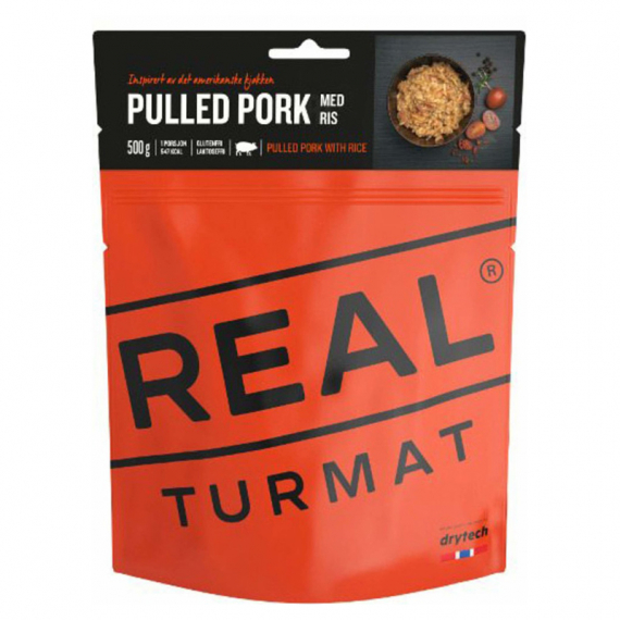 Real Turmat Pulled Pork with Rice i gruppen Outdoor / Friluftsmat / Frystorkad Mat hos Fishline (DT5267)