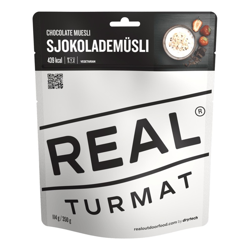 Real Turmat Chocolate Muesli i gruppen Outdoor / Friluftsmat / Frystorkad Mat hos Fishline (DT6051)