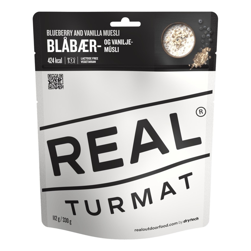 Real Turmat Blueberry And Vanilla Muesli i gruppen Outdoor / Friluftsmat / Frystorkad Mat hos Fishline (DT6052)