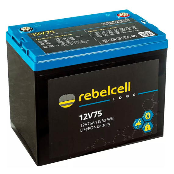Rebelcell 12V75 Edge LiFePO4 (960 Wh) i gruppen Marinelektronik & Båt / Marinbatterier & Laddare / Marinbatterier / Litiumbatterier hos Fishline (EDGE12V75)
