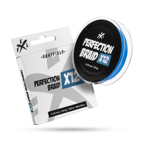 Eastfield Perfection Braid X12 Mist Blue 130m - 0,12mm, 8,5kg i gruppen Fiskelinor / Flätlinor & Superlinor hos Fishline (EFL-PB12MB12)