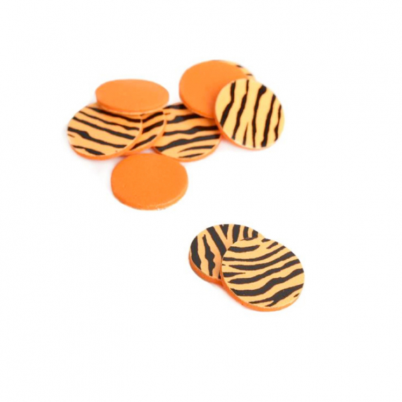 Waterpushing Disc 10-pack - Barred Fluo Orange i gruppen Krok & Småplock / Flugbindning / Flugbindningsmaterial / Popper, Magic Head m.m hos Fishline (F-WP105)