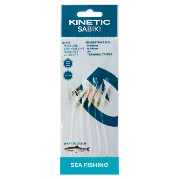 Kinetic Sabiki Silverstrike Fishskin/Flash i gruppen Fiskedrag / Havsfiskebeten / Häcklor & Havsfiskeriggar hos Fishline (F101-142-011r)