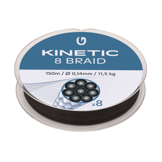 Kinetic 8 Braid 150m Black i gruppen Fiskelinor / Flätlinor & Superlinor hos Fishline (F500-312-007r)