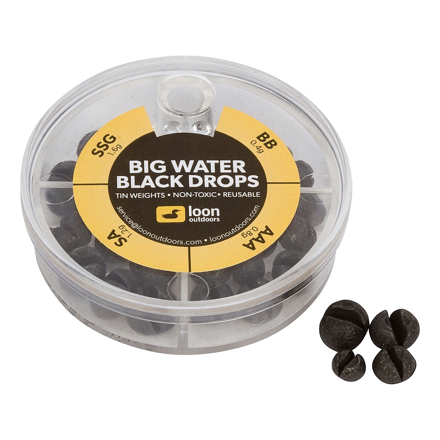 Loon Black Drop - 4 Division - Black Big Water i gruppen Krok & Småplock / Sänken & Vikter / Blyhagel & Split Shots hos Fishline (F7132)