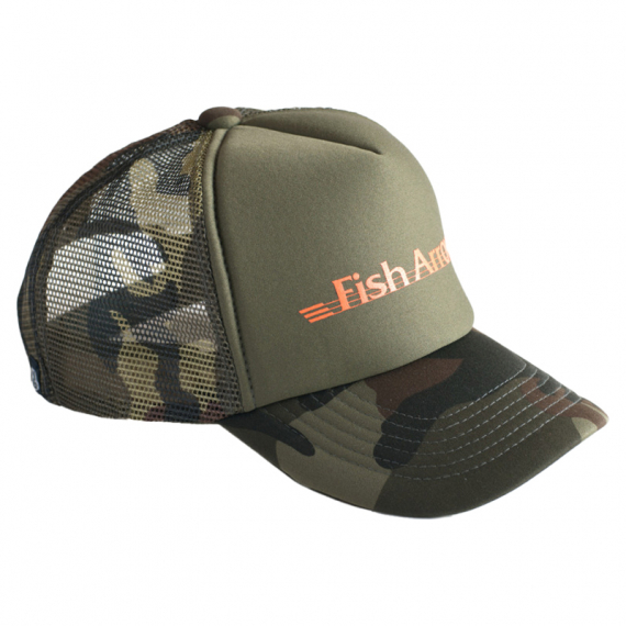 Fish Arrow Mesh Cap Green Camo/Orange logo i gruppen Kläder & Skor / Kepsar & Huvudbonader / Kepsar / Truckerkepsar hos Fishline (FA-4562178067828)
