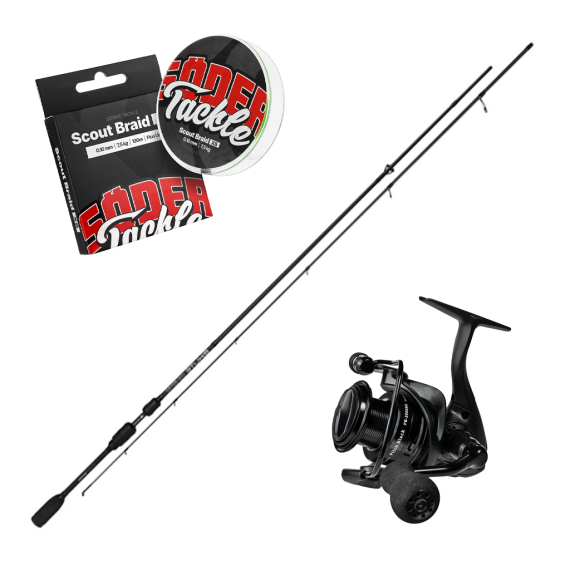 Mikado Bixlite Fast Spin & Pitch Black Combo 7\'3\'\', 4-18g i gruppen Fiskeset / Haspelset / Haspelset Abborre hos Fishline (FASTSPINPITCHBLACKSET)