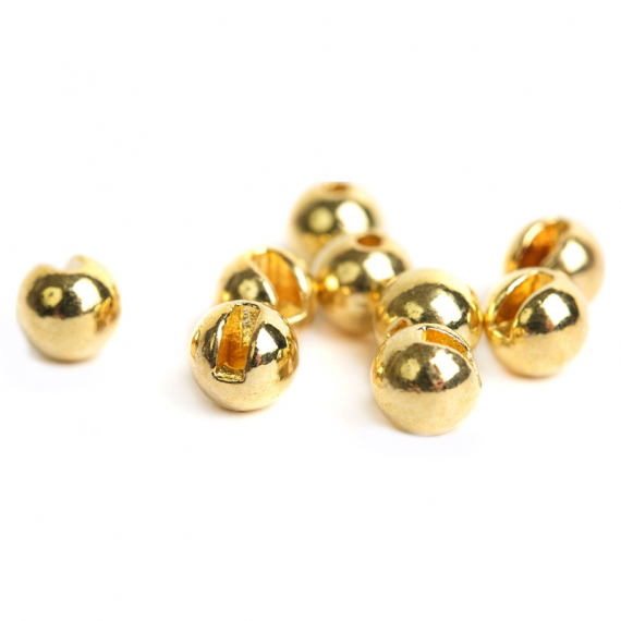 Slotted Tungsten Beads 4,0mm - Gold i gruppen Krok & Småplock / Flugbindning / Flugbindningsmaterial / Shanks & Pärlor hos Fishline (FD-C2600)