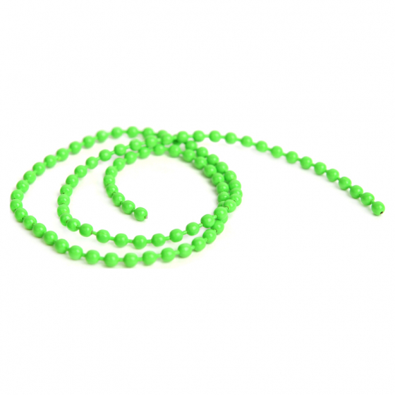 Bead Chain Small 2,5mm - Fluo Green i gruppen Krok & Småplock / Flugbindning / Flugbindningsmaterial / Förtyngning hos Fishline (FD-CB1005)