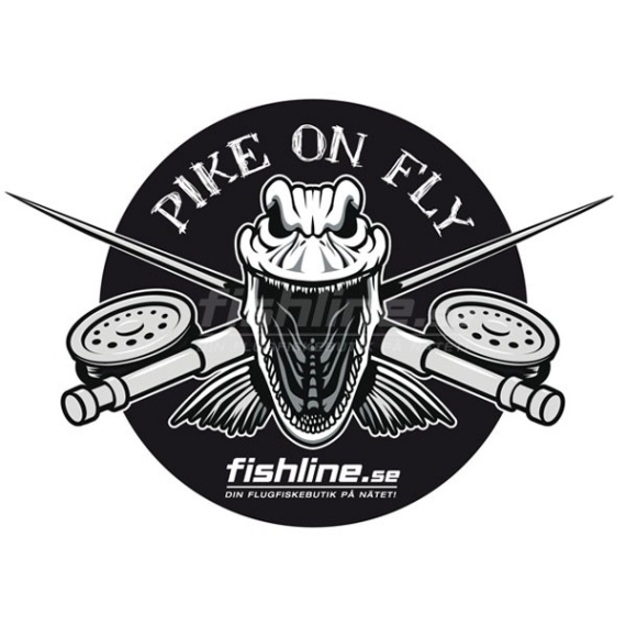 Fishline Pike on Fly sticker i gruppen Övrigt / Klistermärken & Dekaler hos Fishline (FL-Sticker)