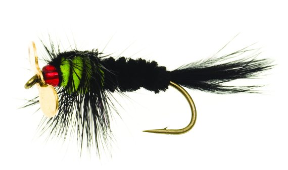 Montana Propeller Black/Flou Green Kamasan B170 # i gruppen Fiskedrag / Flugor / Nympher hos Fishline (FL00103)